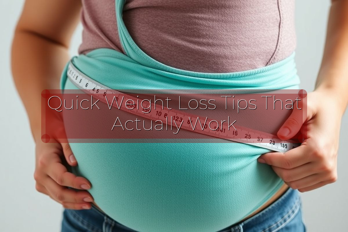 Quick Weight Loss Tips That Actually Work