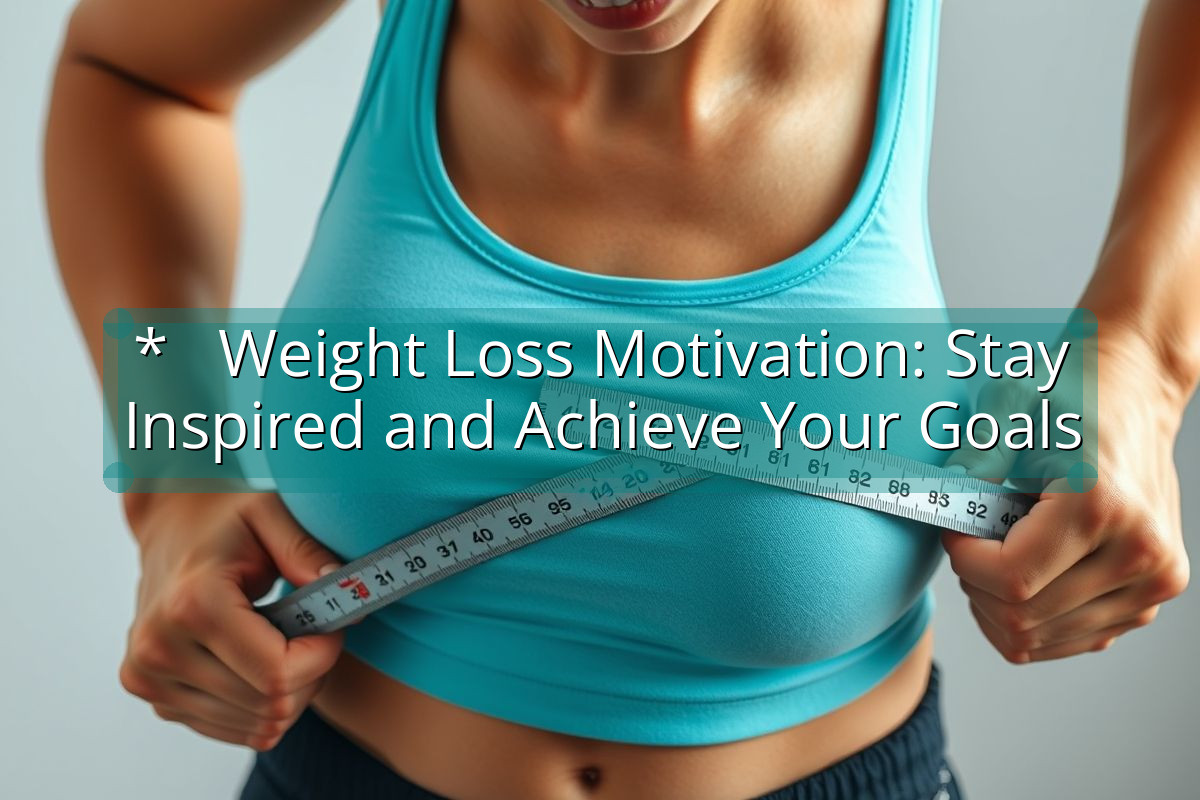 * Weight Loss Motivation: Stay Inspired and Achieve Your Goals